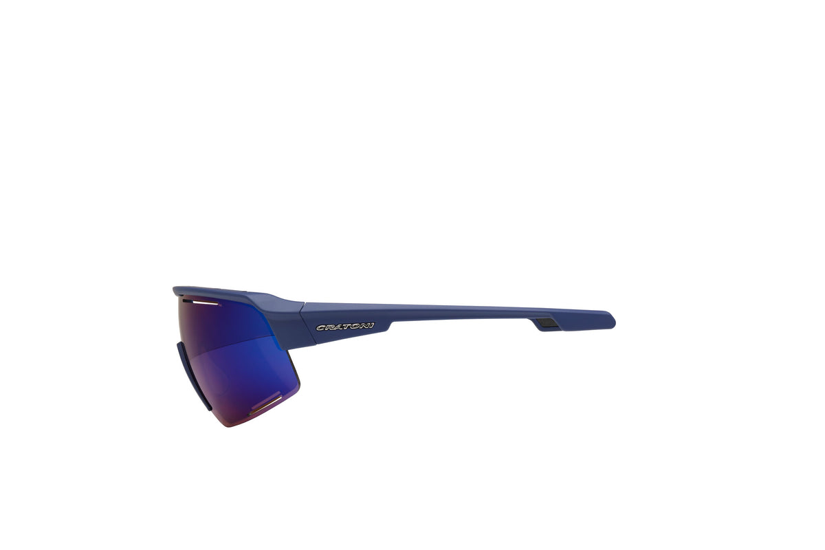 Cratoni C-Matic COLOR+ Sport blue rubber + amber with blue mirror