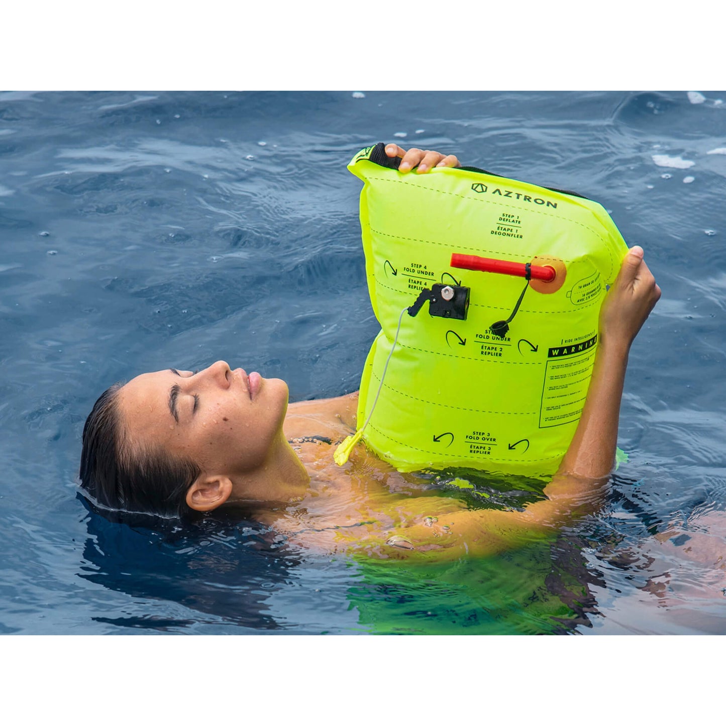 Aztron Orbit Starline Inflatable Safety Belt Schwimmhilfe Rettungsboje aufblasbar incl. Kartusche