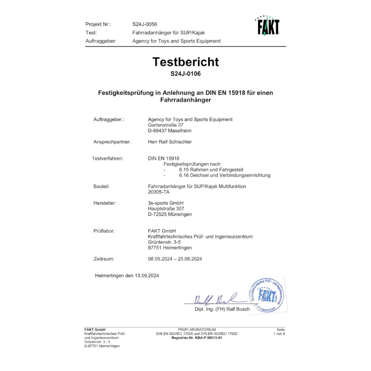 3s-move Multifunktions Fahrrad Anhänger für SUP Kajak und Freizeit