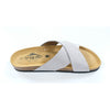 Plakton Bibi Nobuck 2 Damen Leder Pantolette Sandalette hellgrau