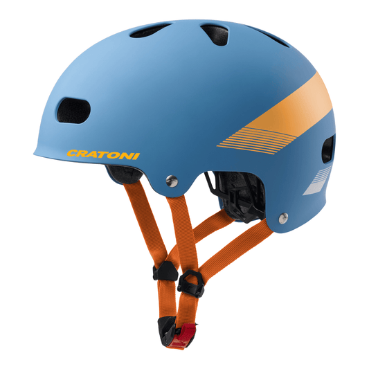 Cratoni C-Mate Jr Kinder Fahrradhelm - petrol-orange metallic matt