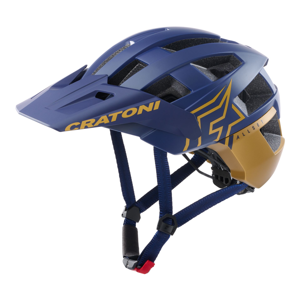 Cratoni AllSet Pro Fahrradhelm - blue-gold matt