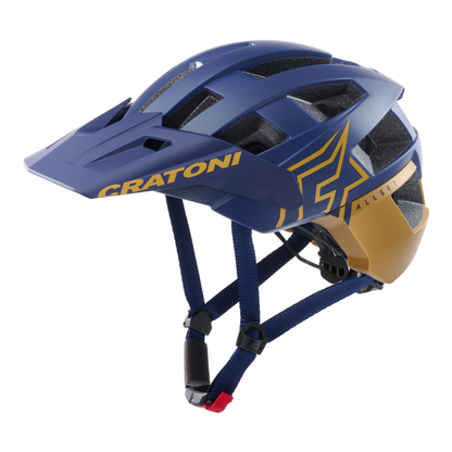 Cratoni AllSet Pro Fahrradhelm - blue-gold matt