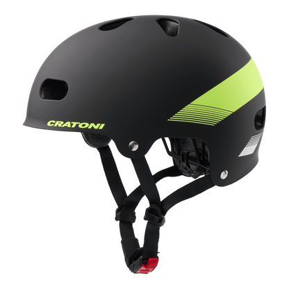 Cratoni C-Mate Jr Kinder Fahrradhelm - black-lime matt