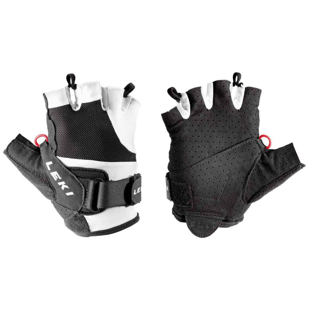 Leki Glove Summer Shark Short Nordic Walking Handschuhe schwarz