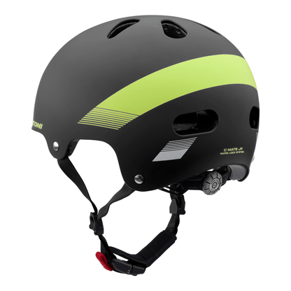 Cratoni C-Mate Jr Kinder Fahrradhelm - black-lime matt