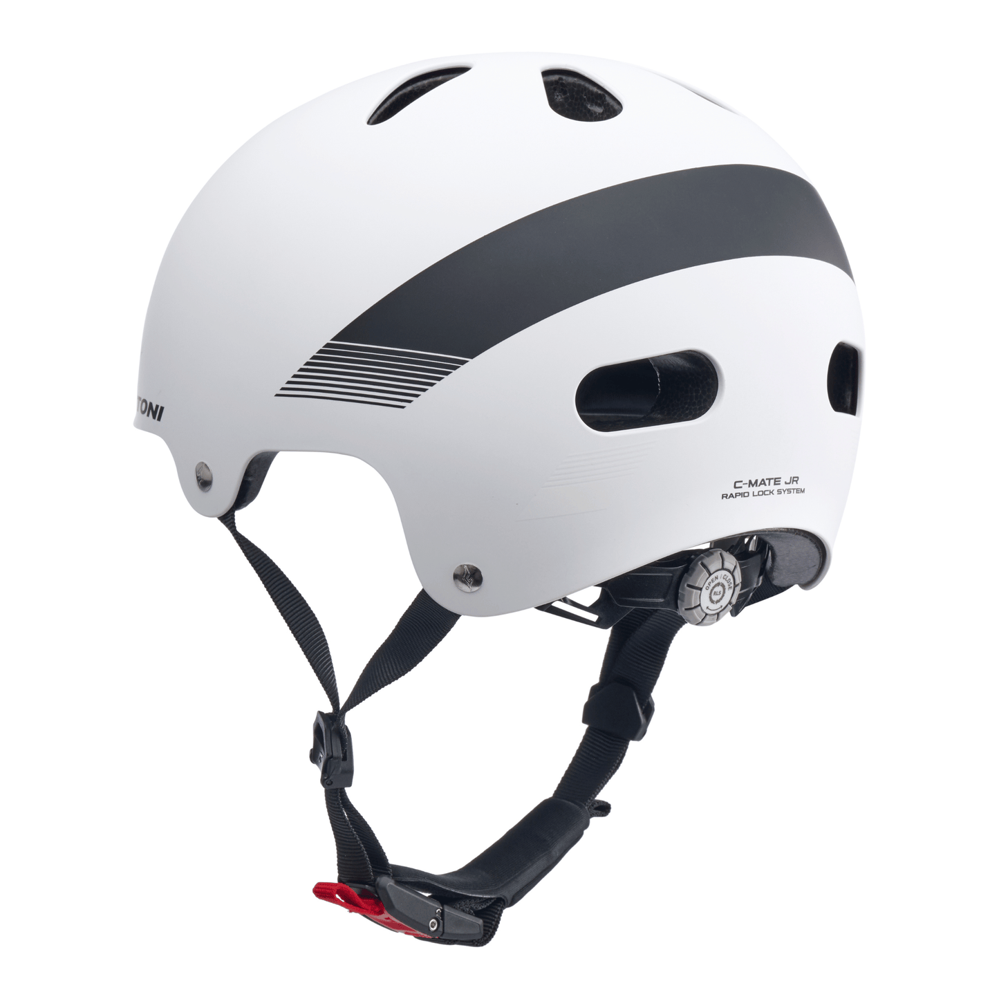 Cratoni C-Mate Jr Kinder Fahrradhelm - white-black matt