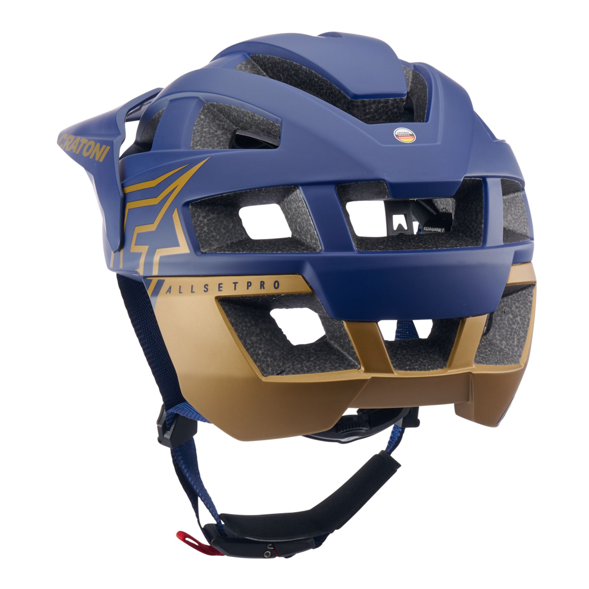 Cratoni AllSet Pro Fahrradhelm - blue-gold matt