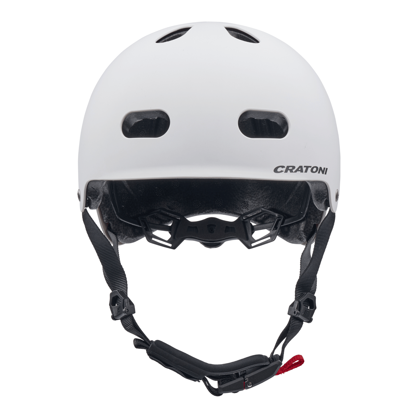 Cratoni C-Mate Jr Kinder Fahrradhelm - white-black matt