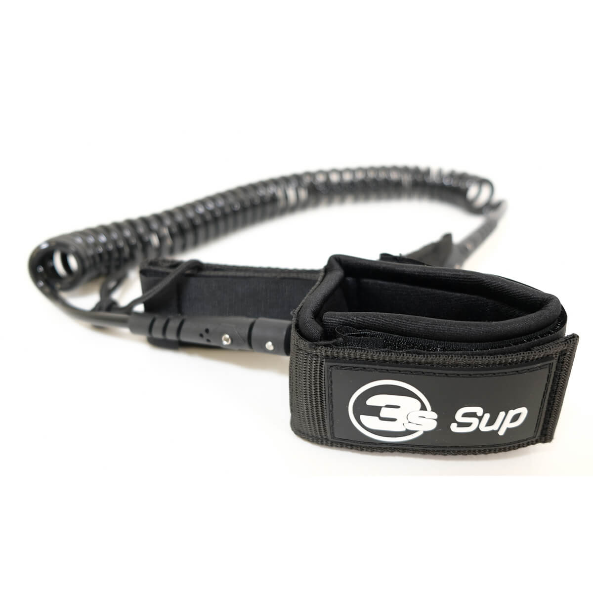 3s-sup Coiled Spiral SUP Boardleash Line Sicherheitsleine schwarz