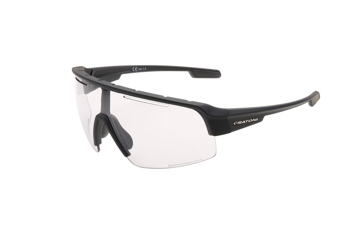 Cratoni C-Matic NXT Photochromic black rubber + clear without mirror