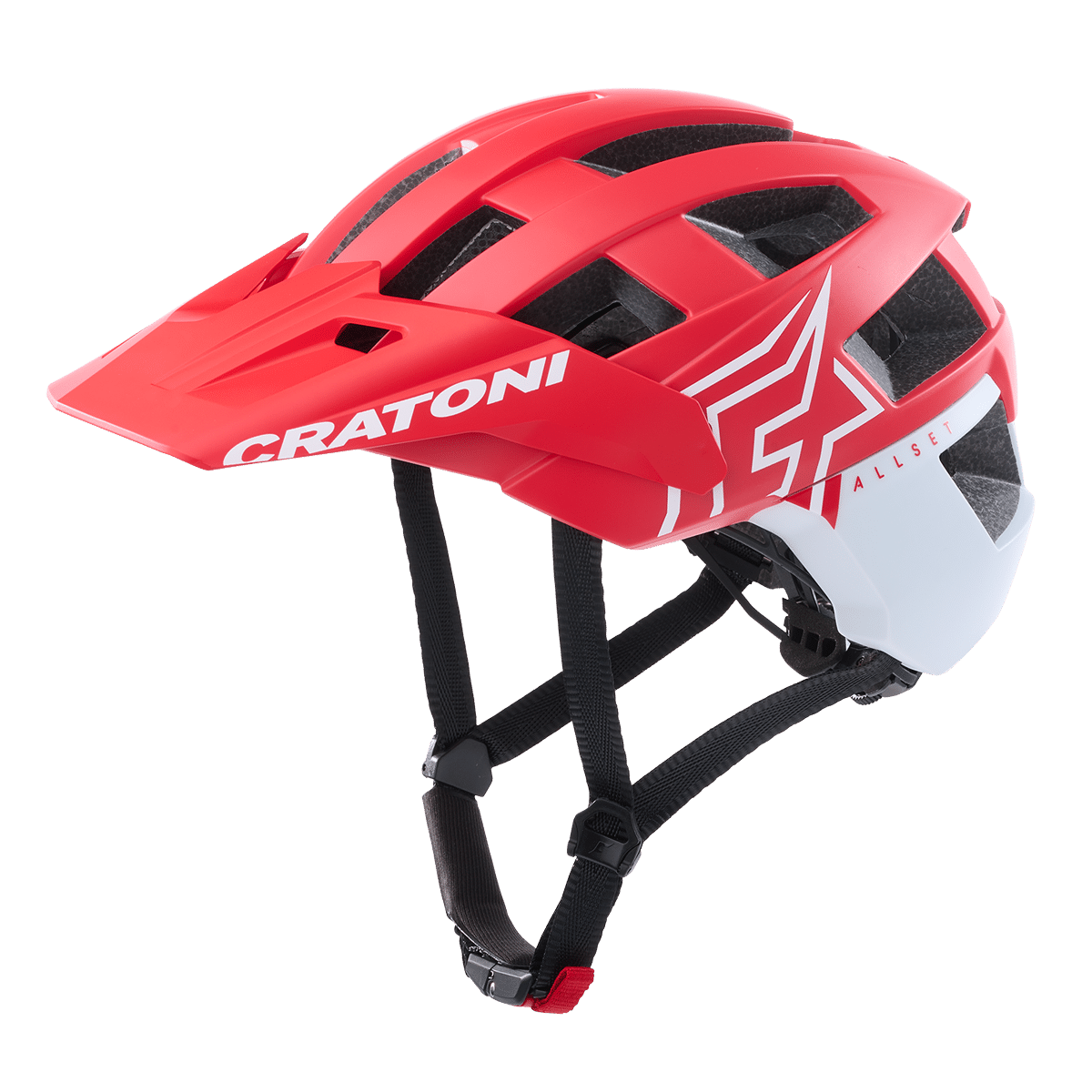 Cratoni AllSet Pro MTB Helm red-white matt