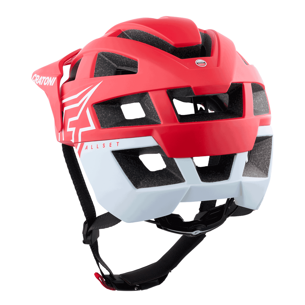 Cratoni AllSet Pro MTB Helm red-white matt