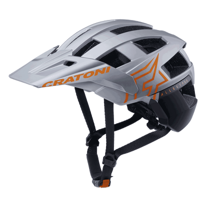 Cratoni AllSet Pro MTB Helm silver-orange matt