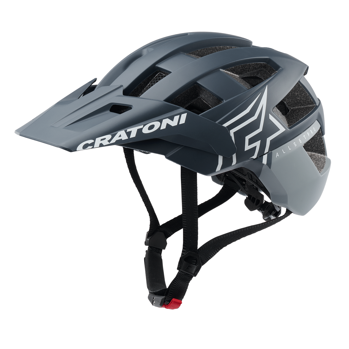 Cratoni AllSet Pro MIPS MTB Helm steel-blue matt