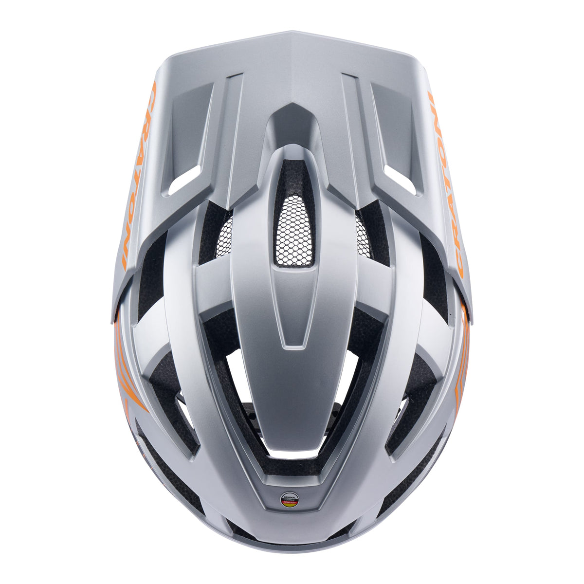 Cratoni AllSet Pro MTB Helm silver-orange matt
