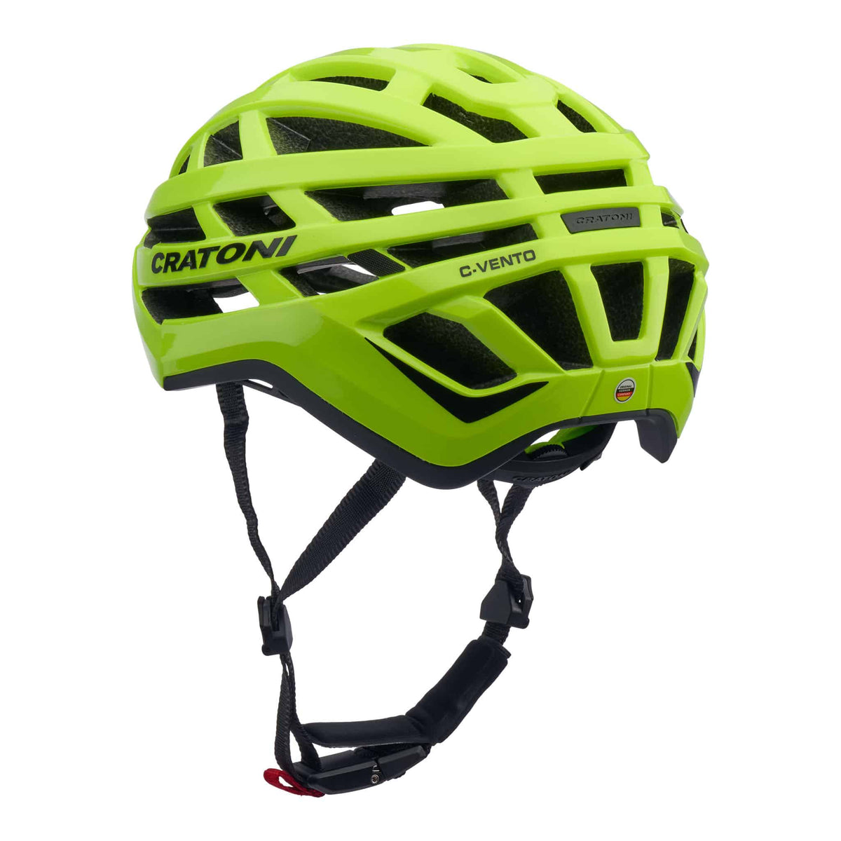 Cratoni C-Vento Rennrad Helm neonyellow glossy-matt