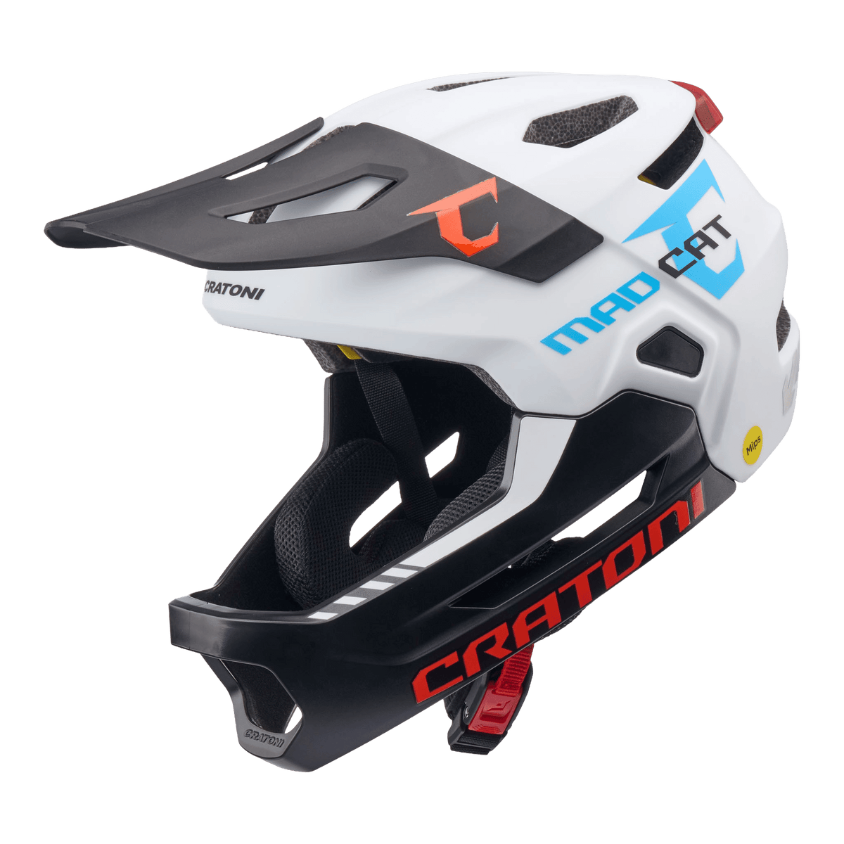 Cratoni MadCat MIPS Kinder Fahrradhelm white-black matt
