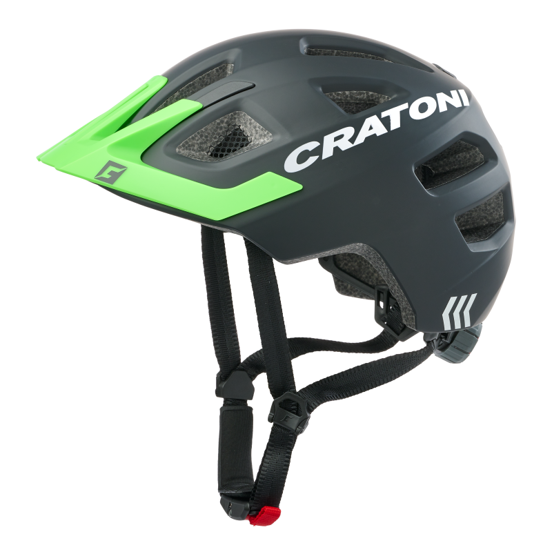 Cratoni Maxster Pro Kinderhelm black-neongreen matt