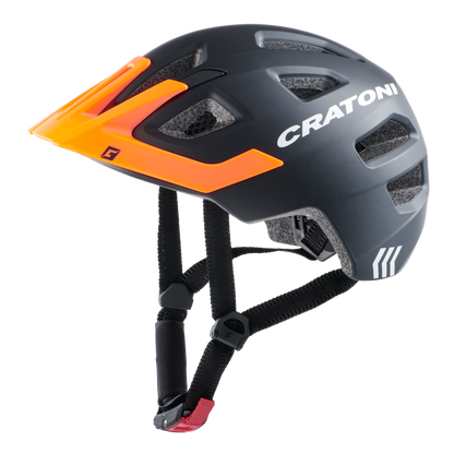 Cratoni Maxster Pro Kinderhelm black-orange matt