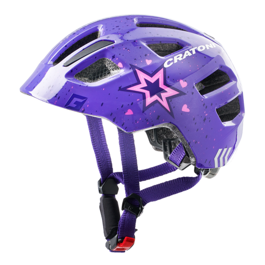 Cratoni Maxster Kinderhelm star purple glossy