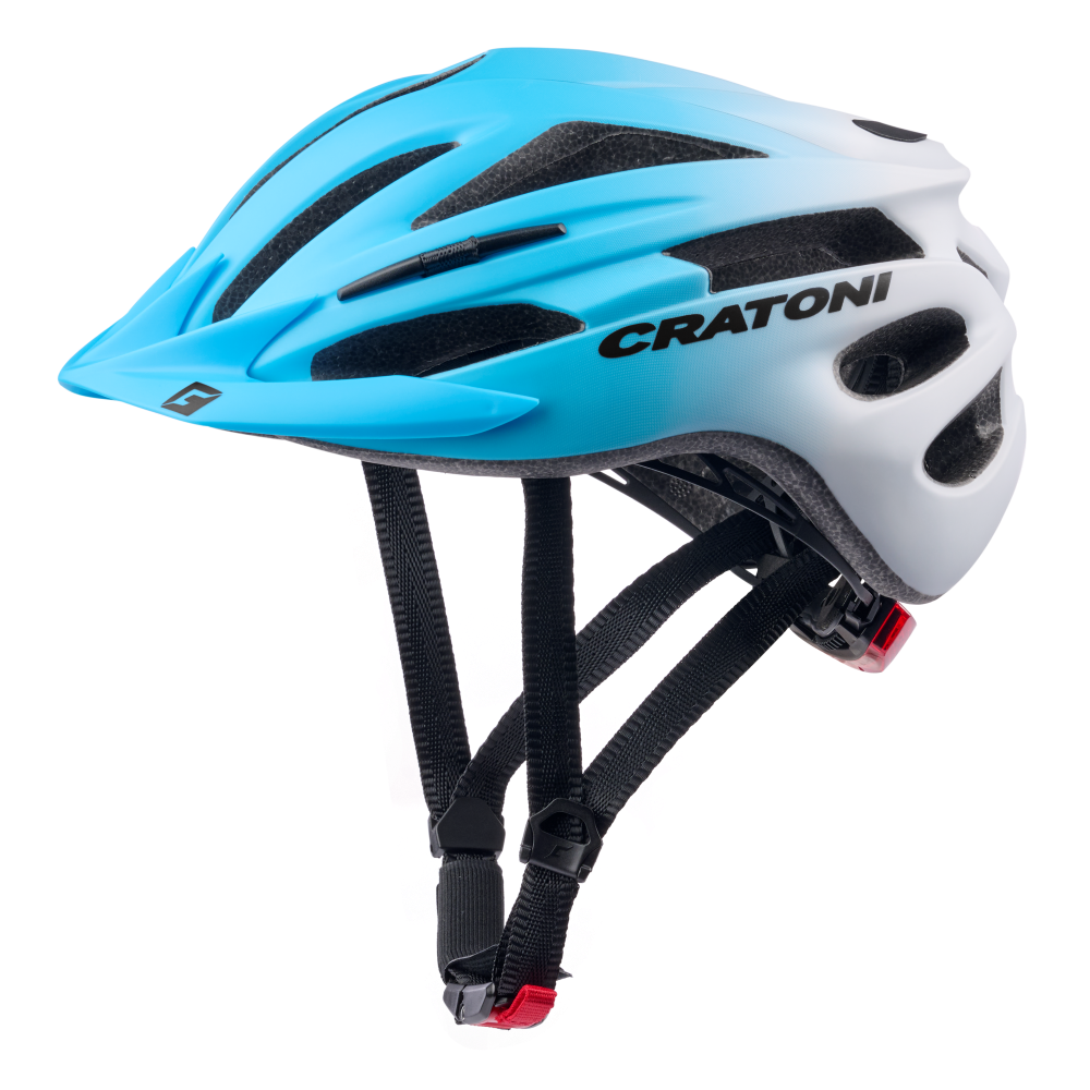 Cratoni Pacer Jr Kinder Fahrradhelm blue-white matt