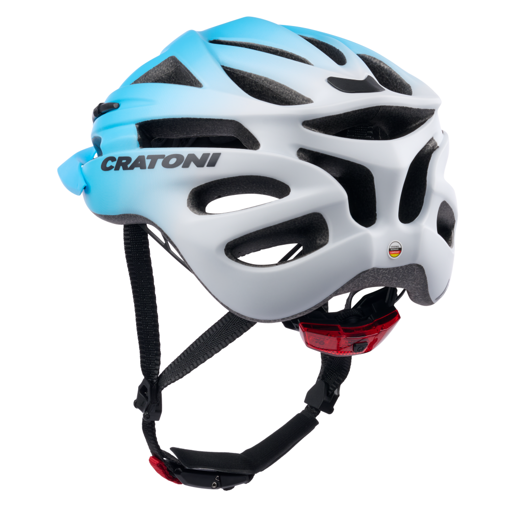Cratoni Pacer Jr Kinder Fahrradhelm blue-white matt