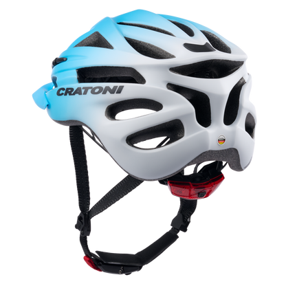 Cratoni Pacer Jr Kinder Fahrradhelm blue-white matt