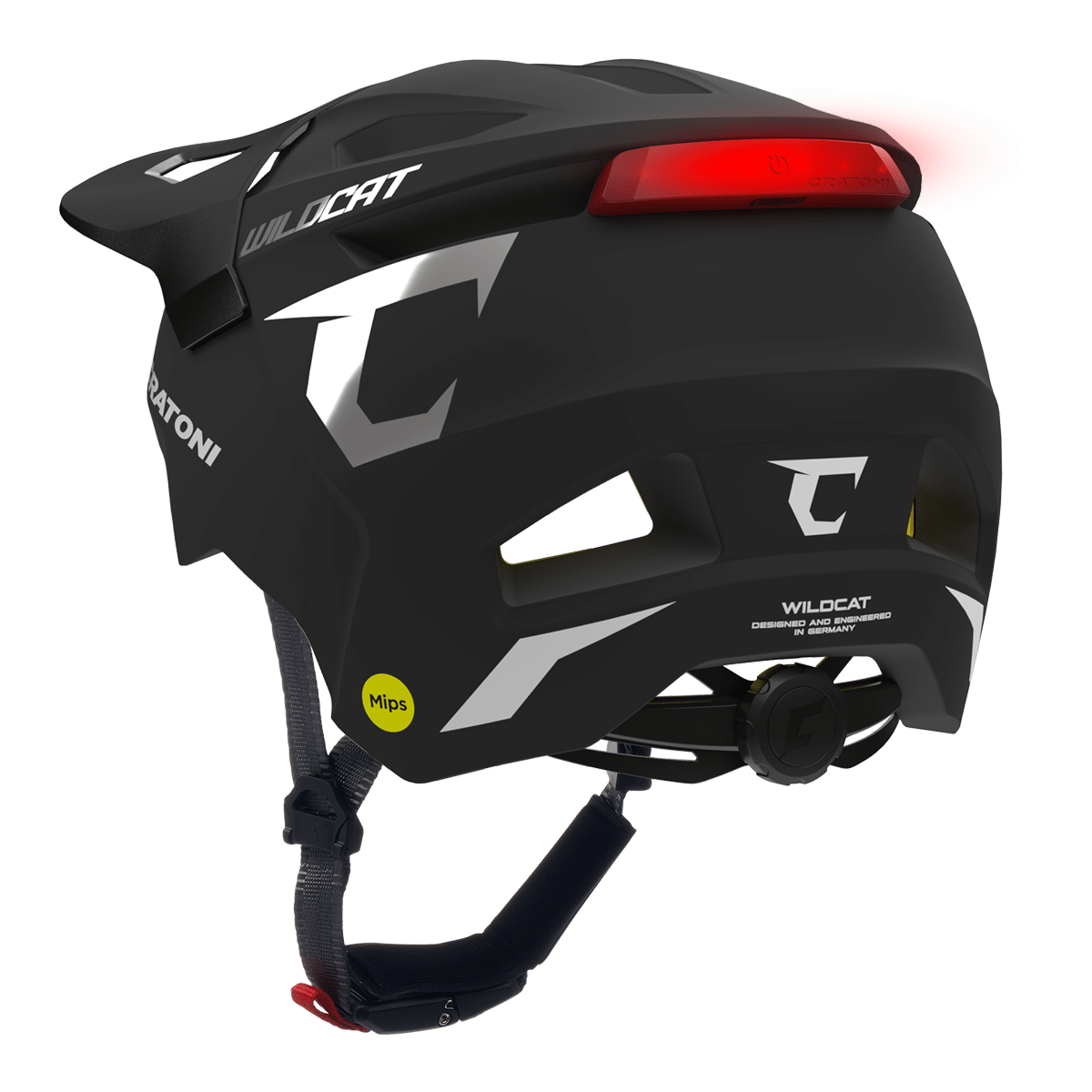 Cratoni WildCat LED Limited Edition Kinder Fahrradhelm black matt