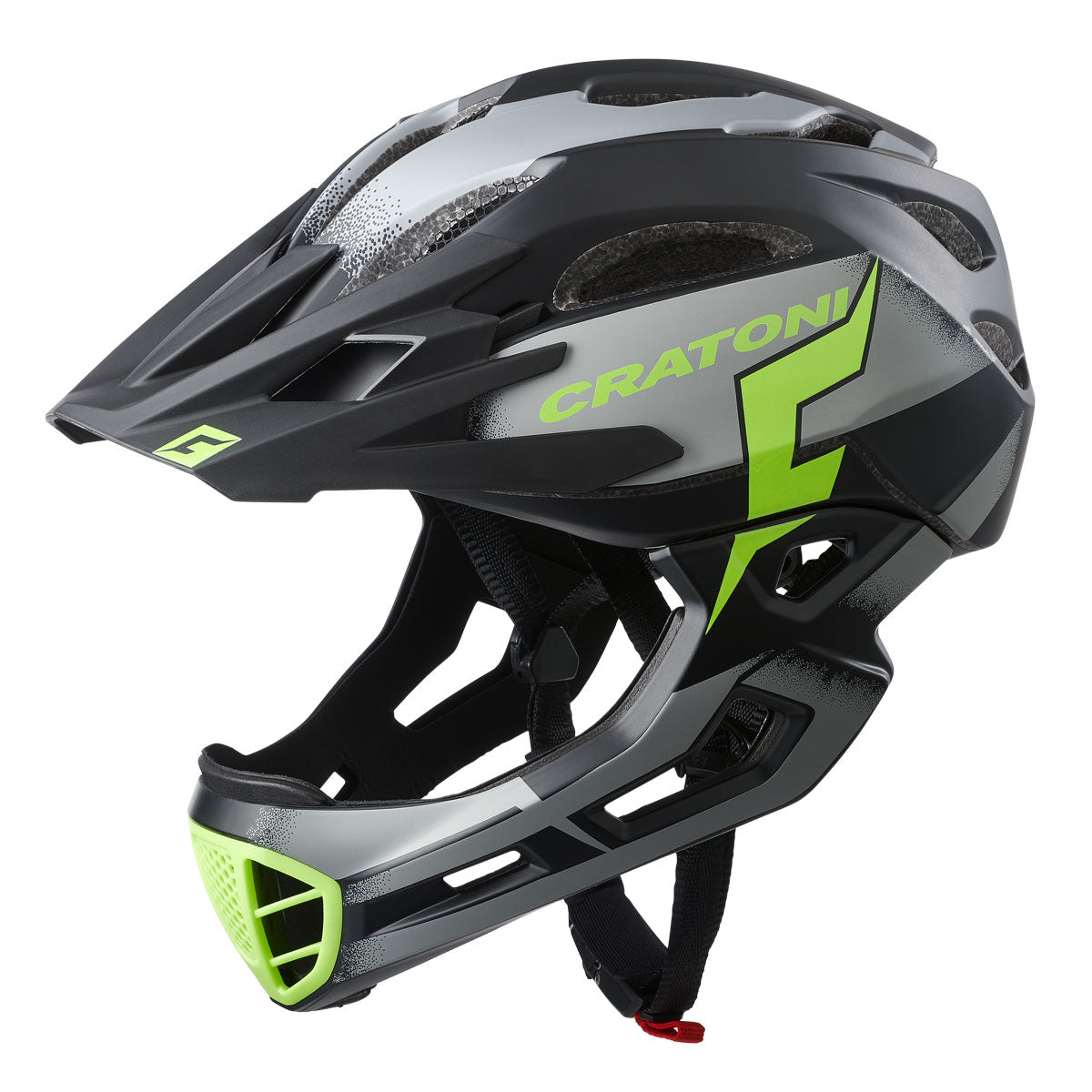 Cratoni C-Maniac Pro Fullface MTB Helm black-lime matt