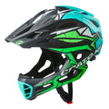 Cratoni C-Maniac Pro Fullface MTB Helm black-lime-turquoise matt