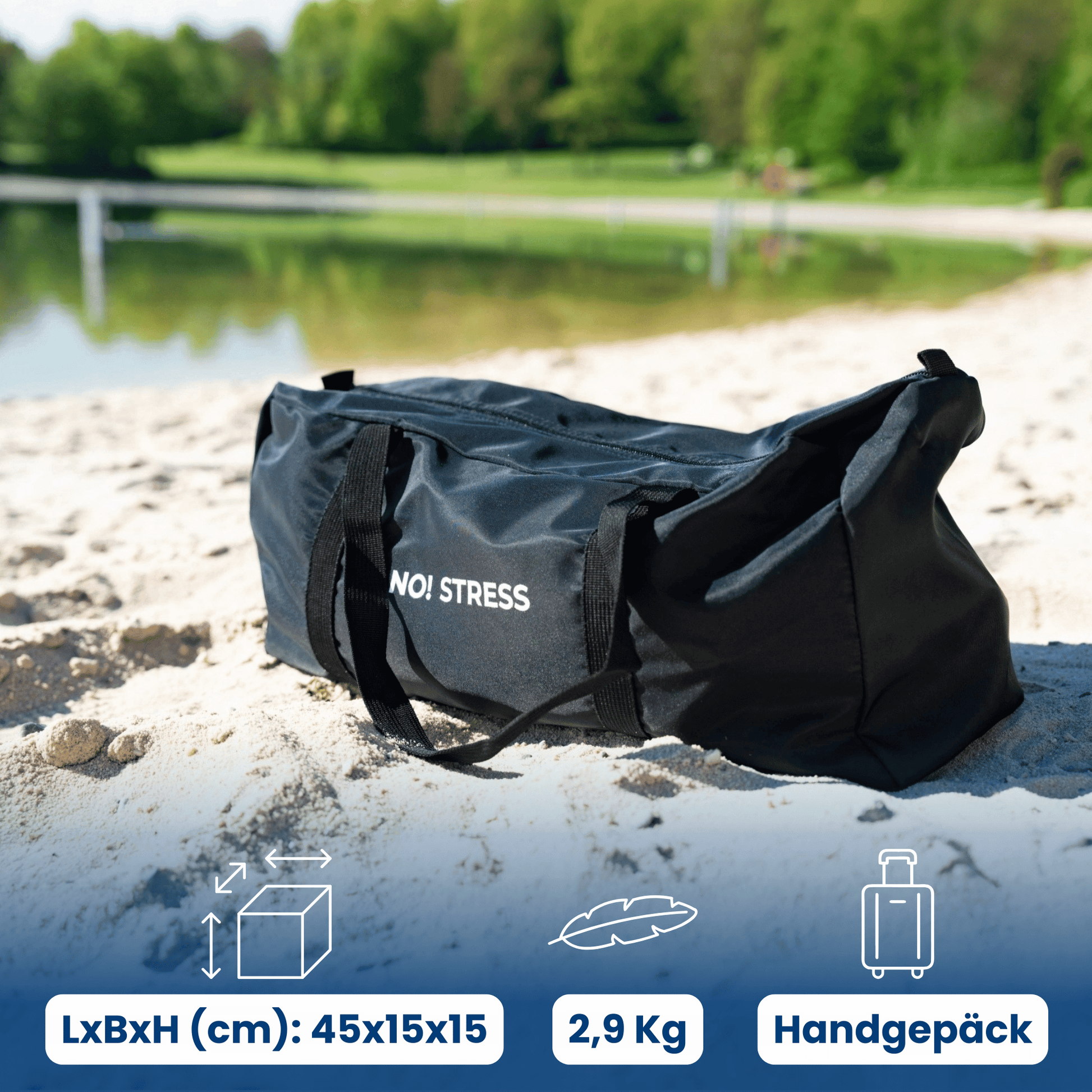 No Stress Strandzelt mit UPF 50+ Sonnensegel 210x 200 cm bis 4 Persone – 3s SUP