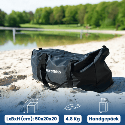 No Stress Strandzelt mit UPF 50+ Sonnensegel 300x300 cm bis 6 Personen