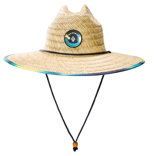 Aquatone Strohhut beige mit grün Krempe