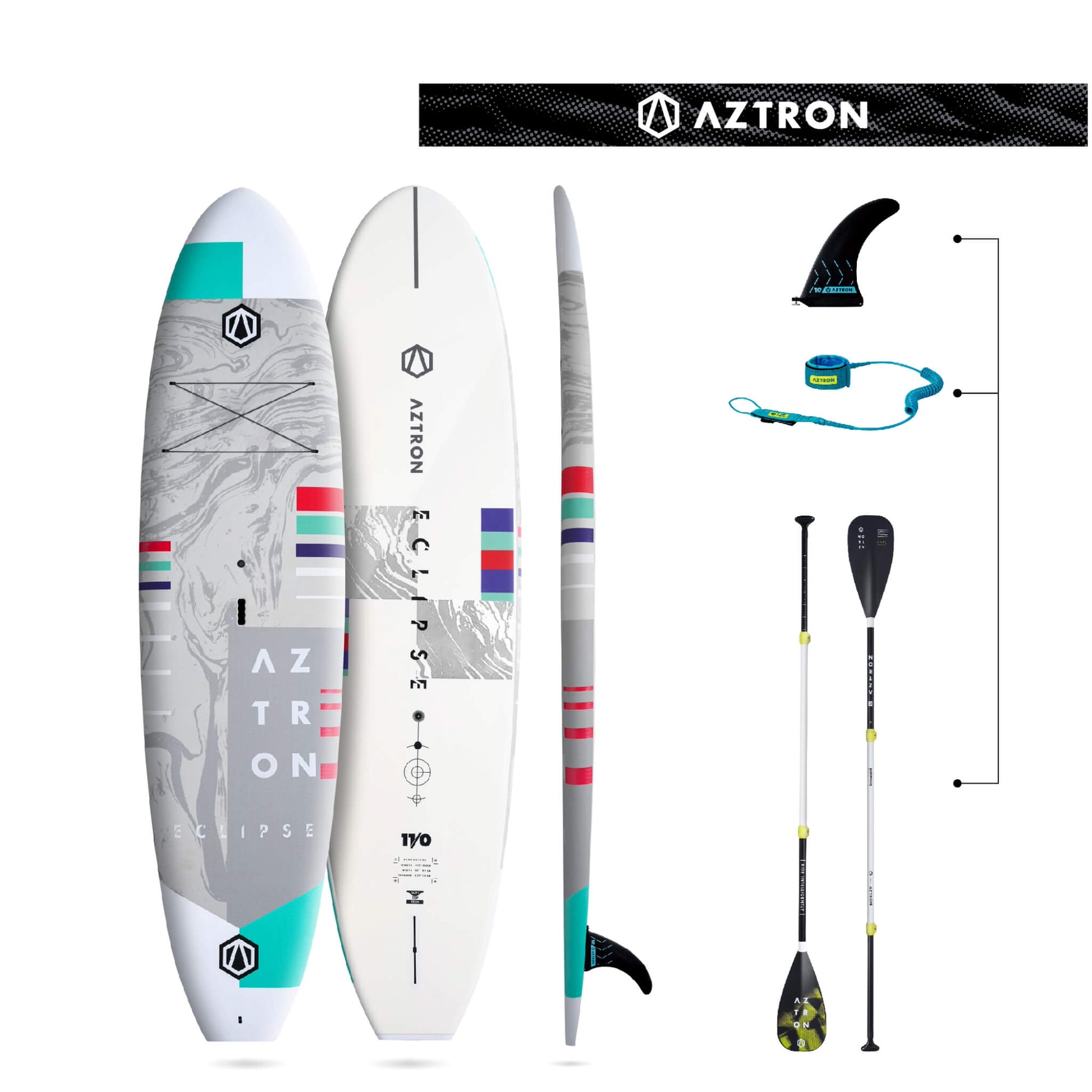 Aztron 11'0 x 32" Eclipse Hardboard SUP Board Set