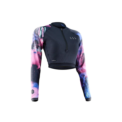 Aztron Papillon LS Rashguard Damen Swimmshirt Funktionsshirt schwarz