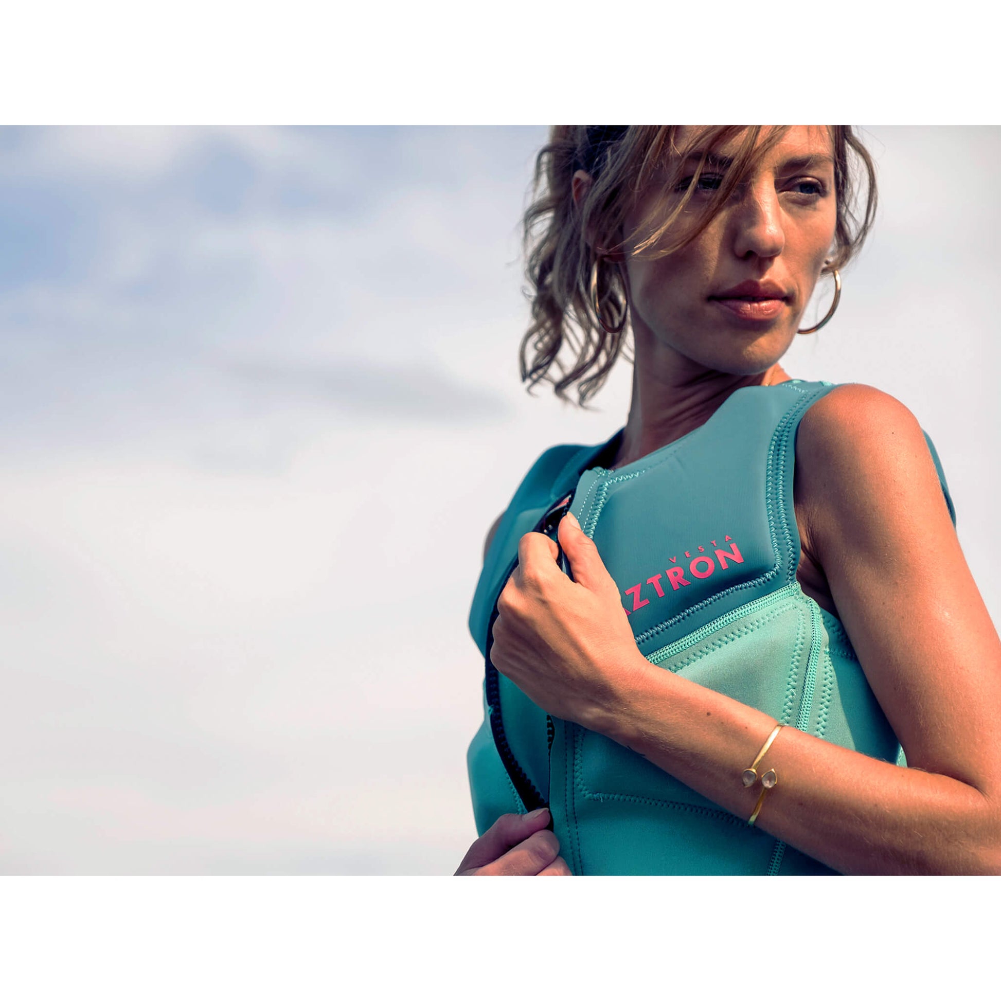 Aztron Vesta Nylon Safety Vest Damen Schwimmweste Größe M grün