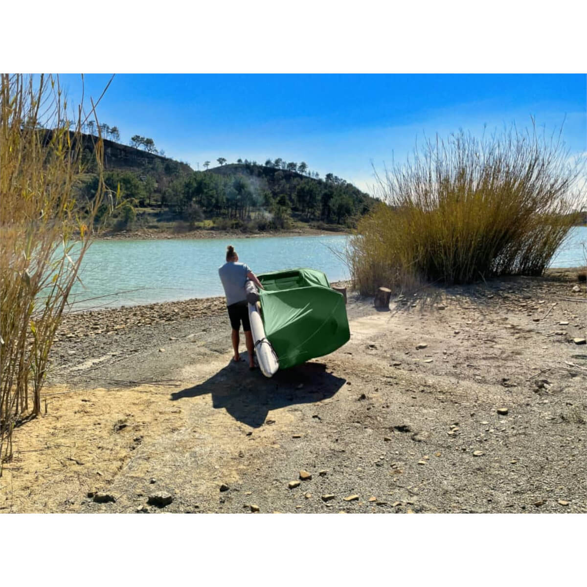 Bajao Cabin Tunnelzelt SUP Zelt grün für SUP ab 11'6" bis 14"