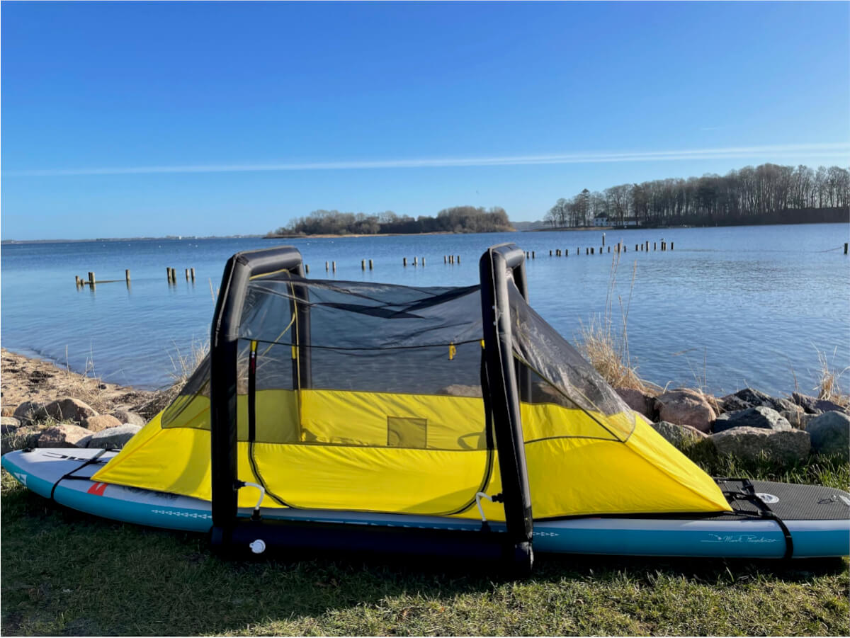 Bajao Cabin Tunnelzelt SUP Zelt grün für SUP ab 11'6" bis 14"