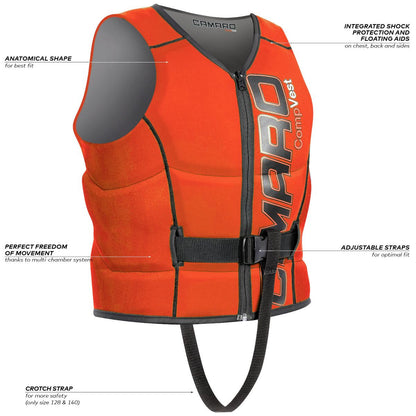 Camaro Comp Vest Junior Kinder Schwimmweste schwarz orange