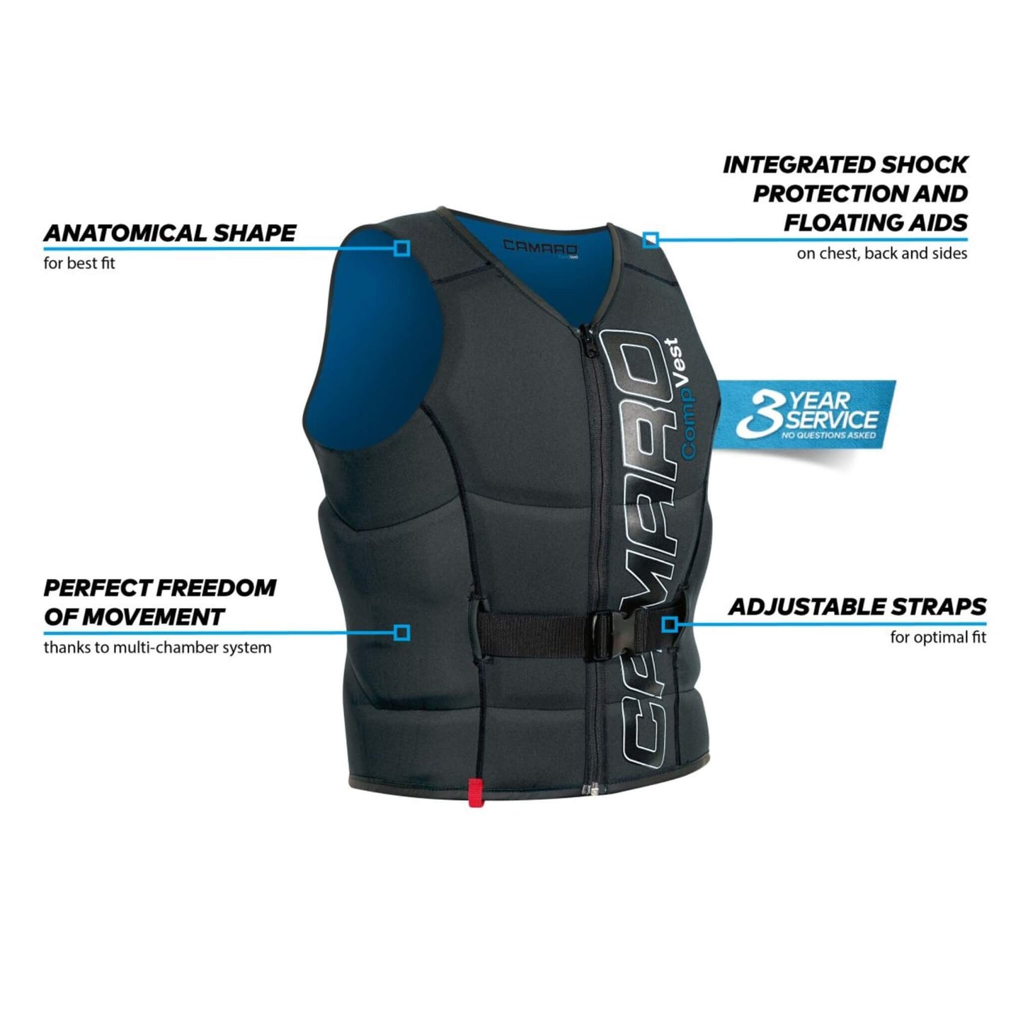 Camaro Comp Vest Schwimmweste schwarz