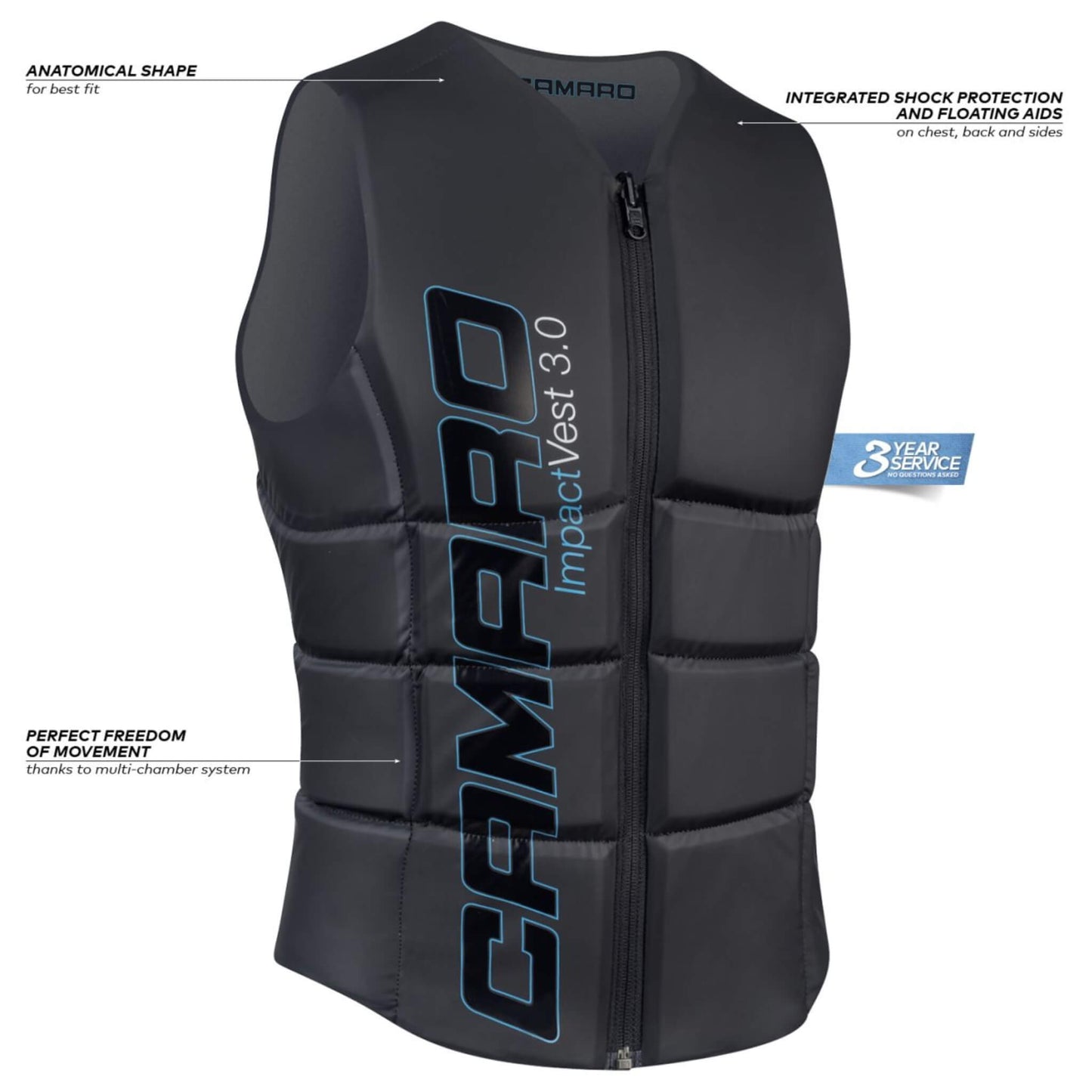 Camaro Impact Vest Schwimmweste schwarz