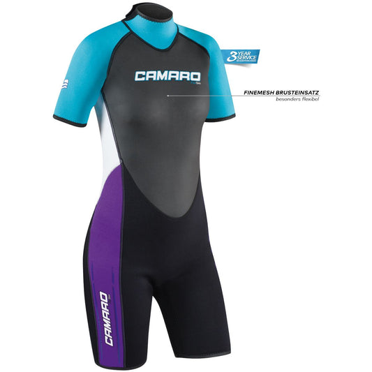 Camaro Revo Shorty Damen Neoprenanzug schwarz