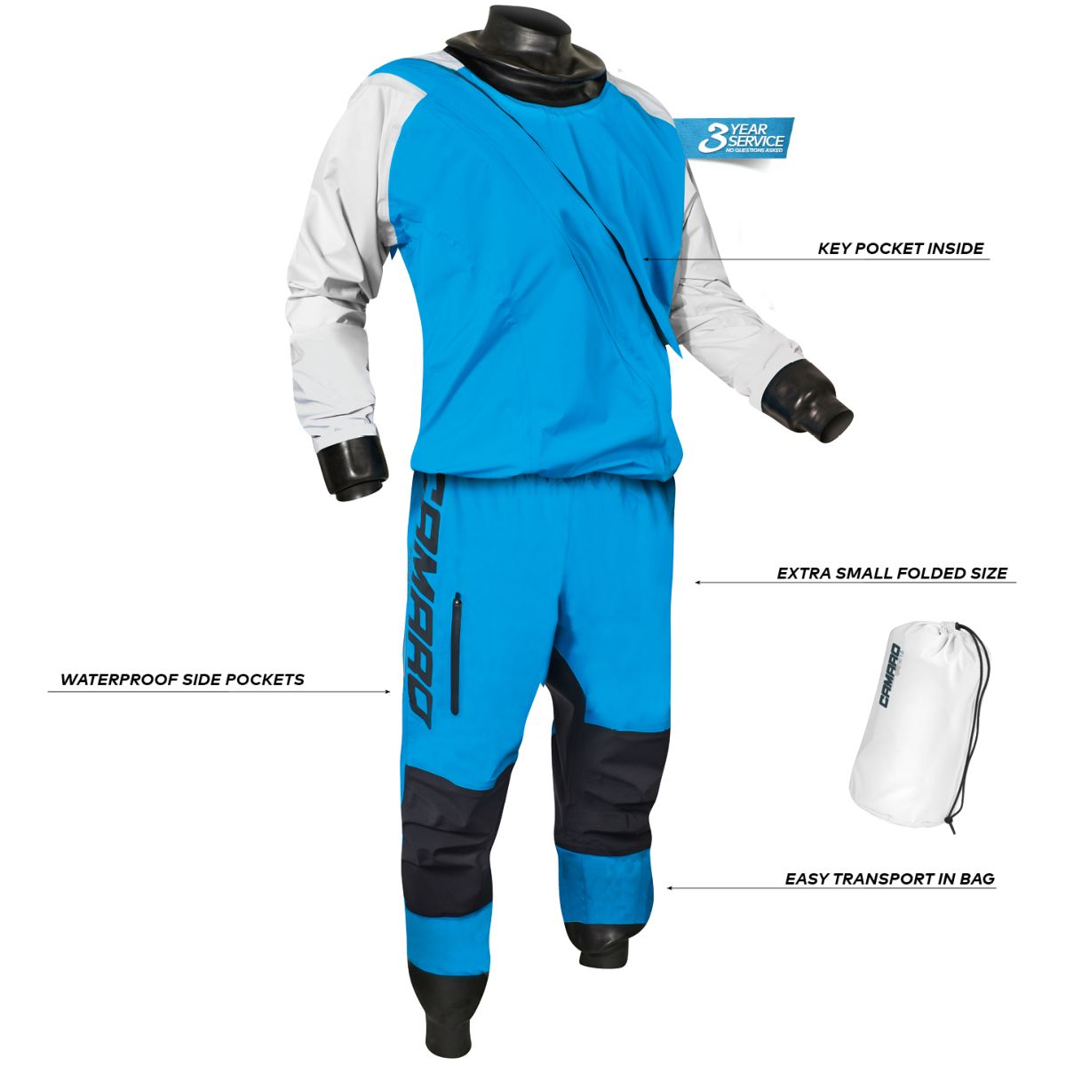 Camaro Stormtec 2.0 Surf Trockenanzug blau