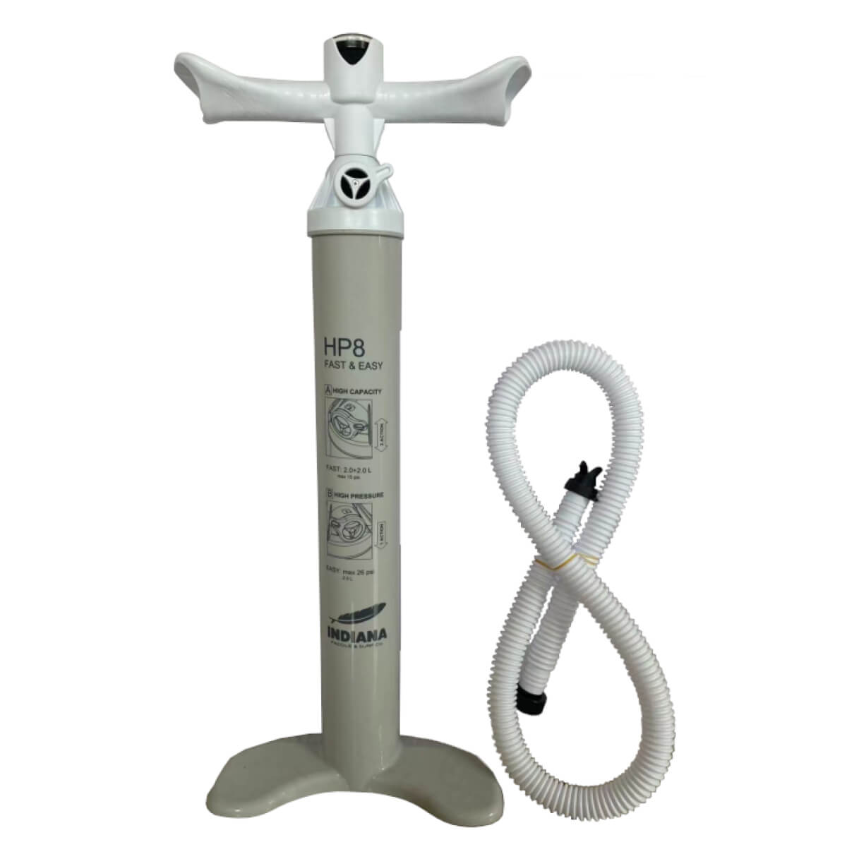 Indiana 12'6 Ocean Touring Inflatable iSUP Board Set 2023 weiß