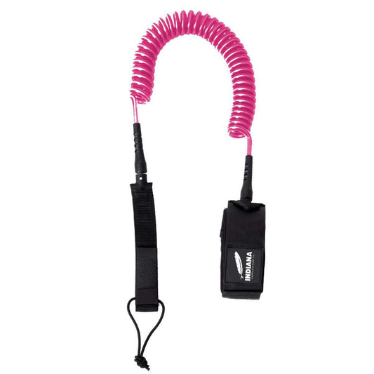 Indiana Coil Leash SUP Sicherheitsleine pink