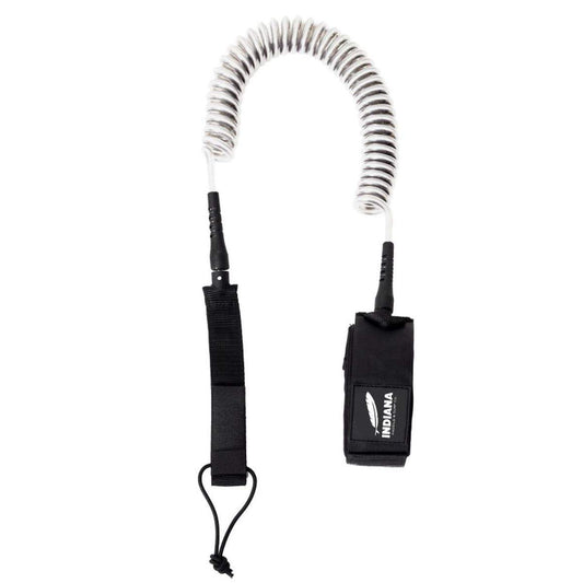 Indiana Coil Leash SUP Sicherheitsleine weiß