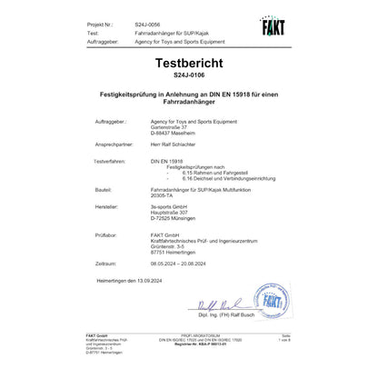 3s-move Multifunktions Fahrrad Anhänger 2.0 für SUP Kajak und Freizeit