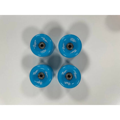 No Rules Universal Skate Board Rollen Set 4 Stück 66 mm blau