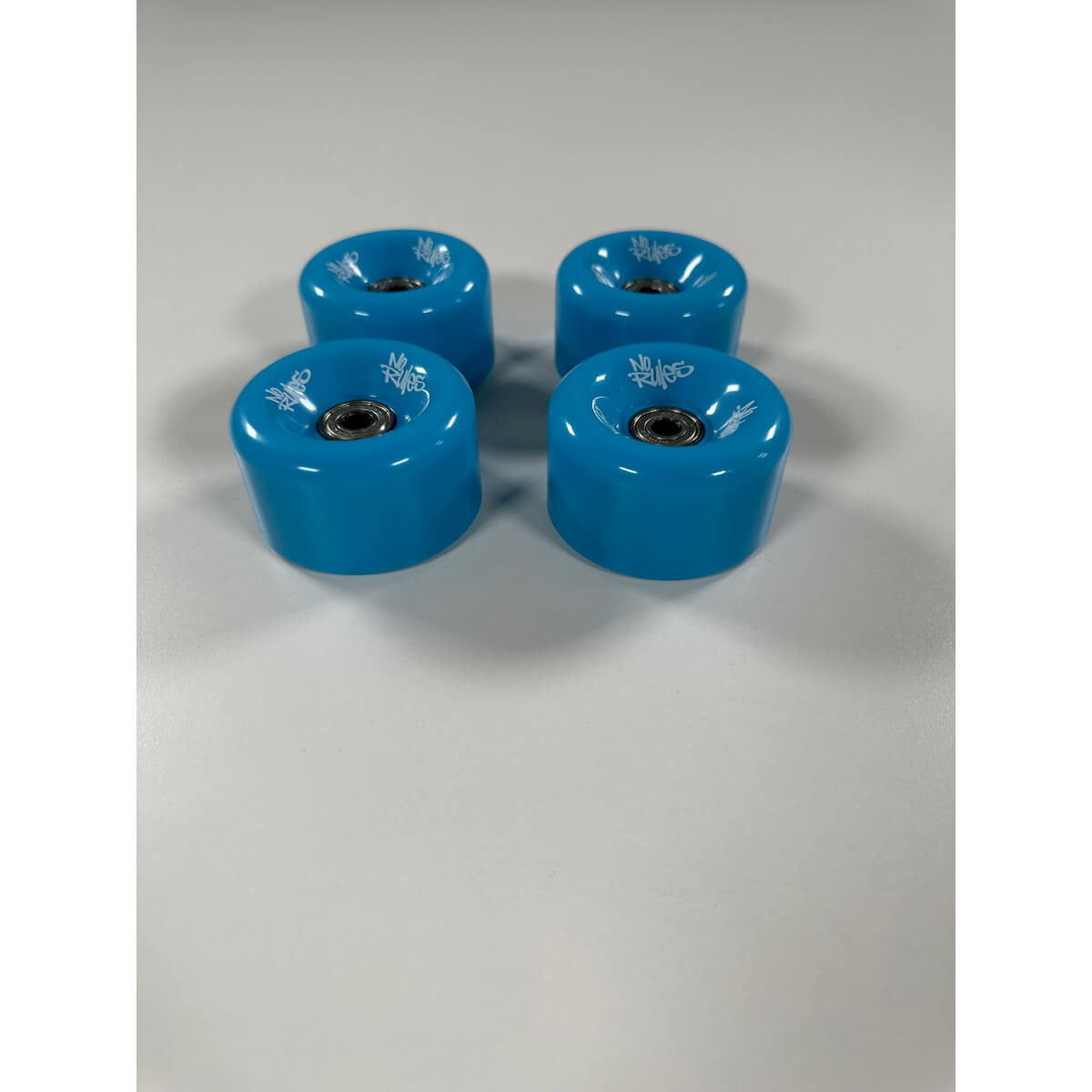 No Rules Universal Skate Board Rollen Set 4 Stück 66 mm blau